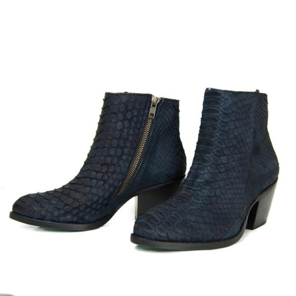 Elia Women’s Navy Suede Python Boot